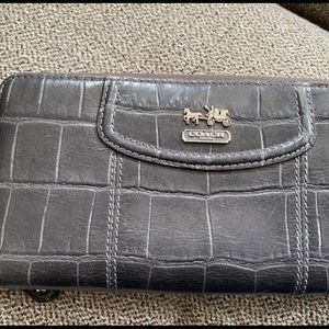 Grey Coach Embossed Wallet